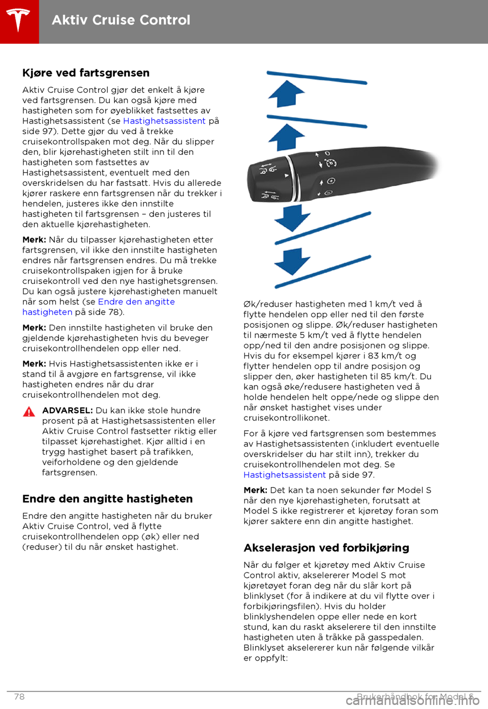 TESLA MODEL S 2018  Brukerhåndbok (in Norwegian) Kj
