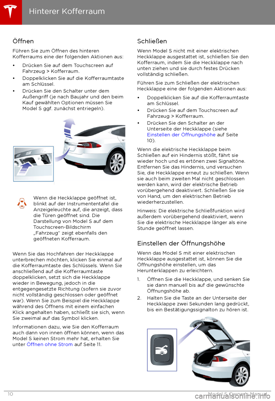TESLA MODEL S 2017  Betriebsanleitung (in German)  