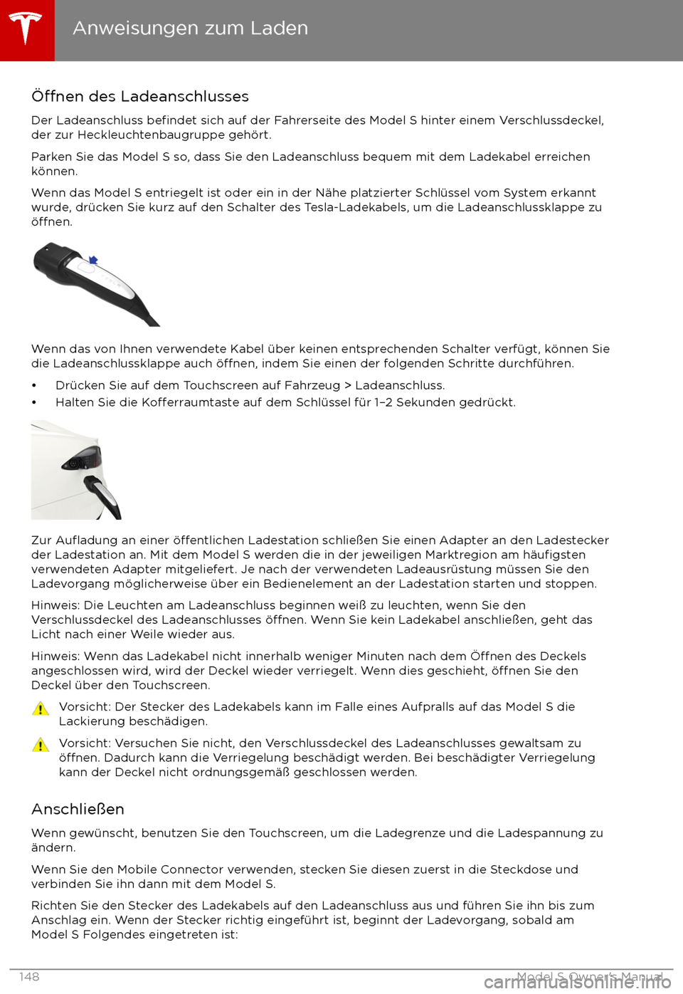 TESLA MODEL S 2017  Betriebsanleitung (in German)  