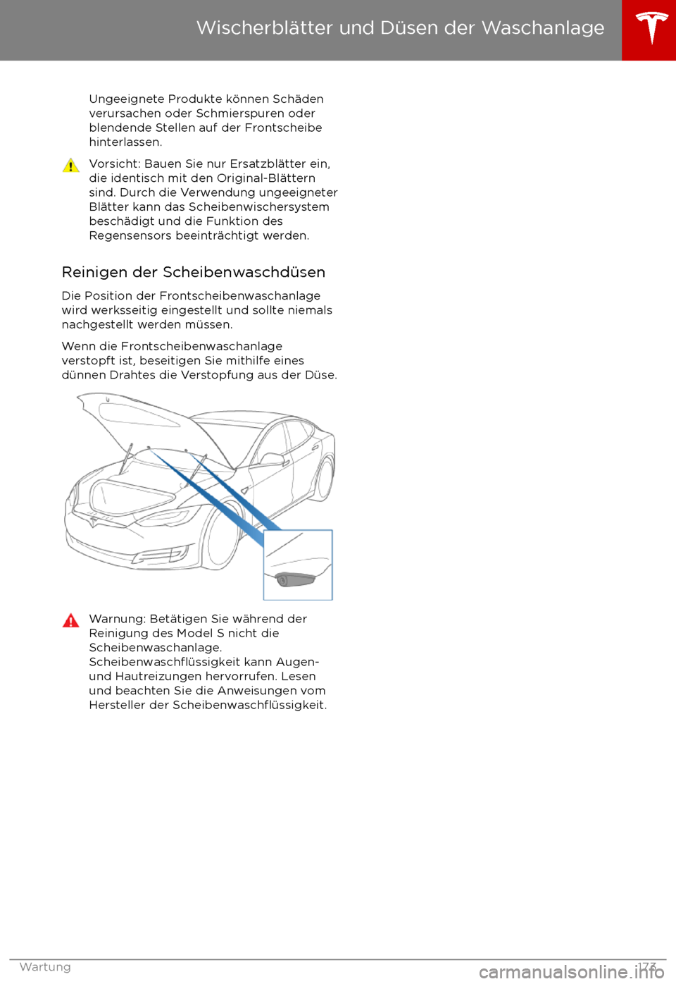 TESLA MODEL S 2017  Betriebsanleitung (in German)  Ungeeignete Produkte k
