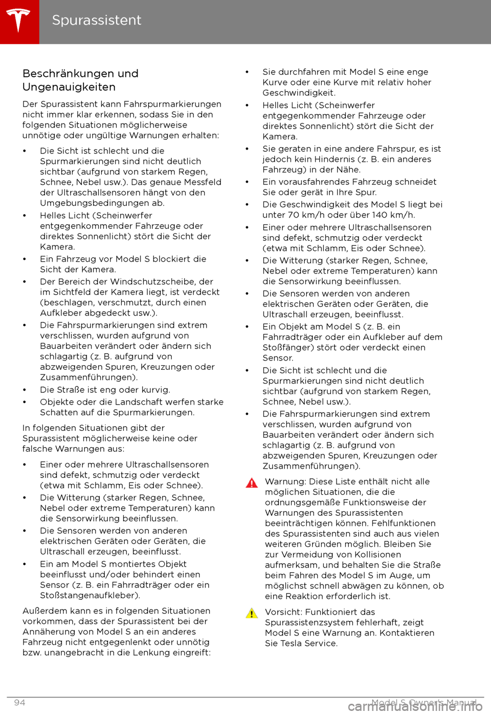 TESLA MODEL S 2017  Betriebsanleitung (in German)  Beschr