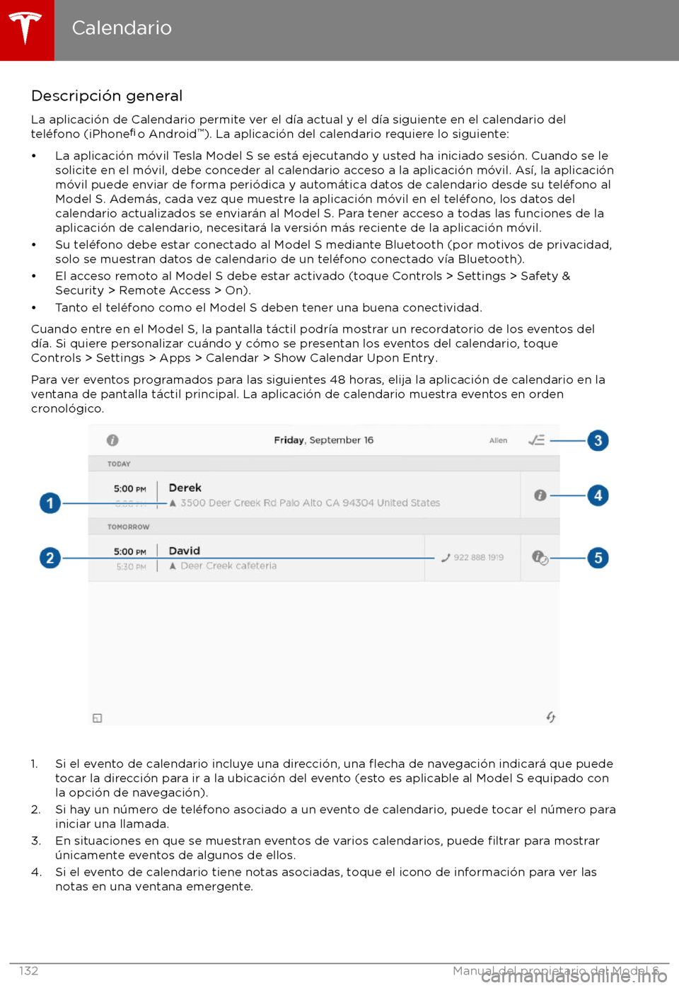 TESLA MODEL S 2017  Manual del propietario (in Spanish) Descripci