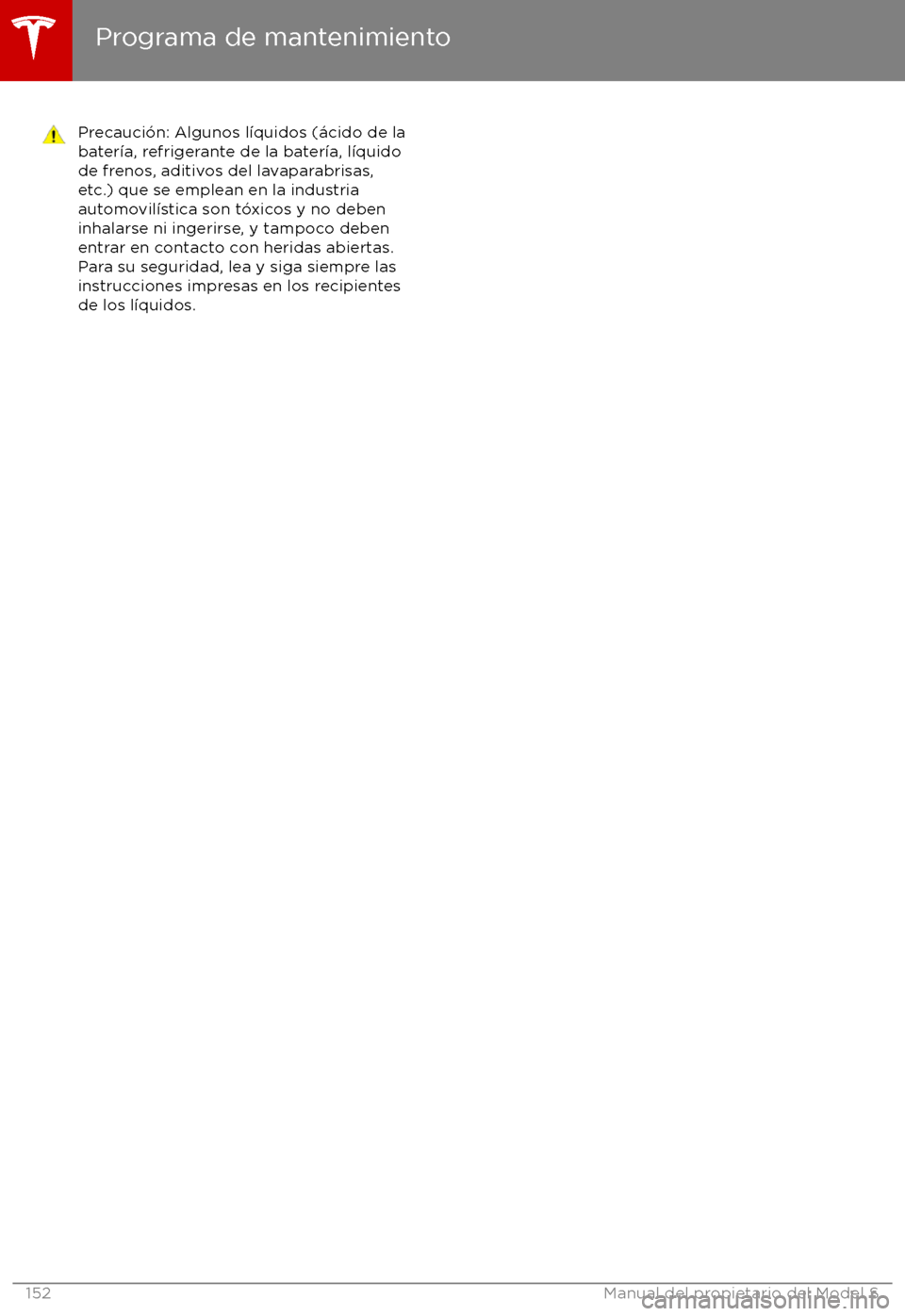 TESLA MODEL S 2017  Manual del propietario (in Spanish) Precauci