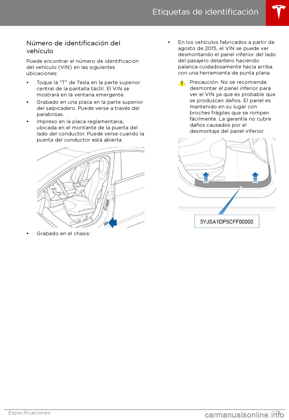 TESLA MODEL S 2017  Manual del propietario (in Spanish) N