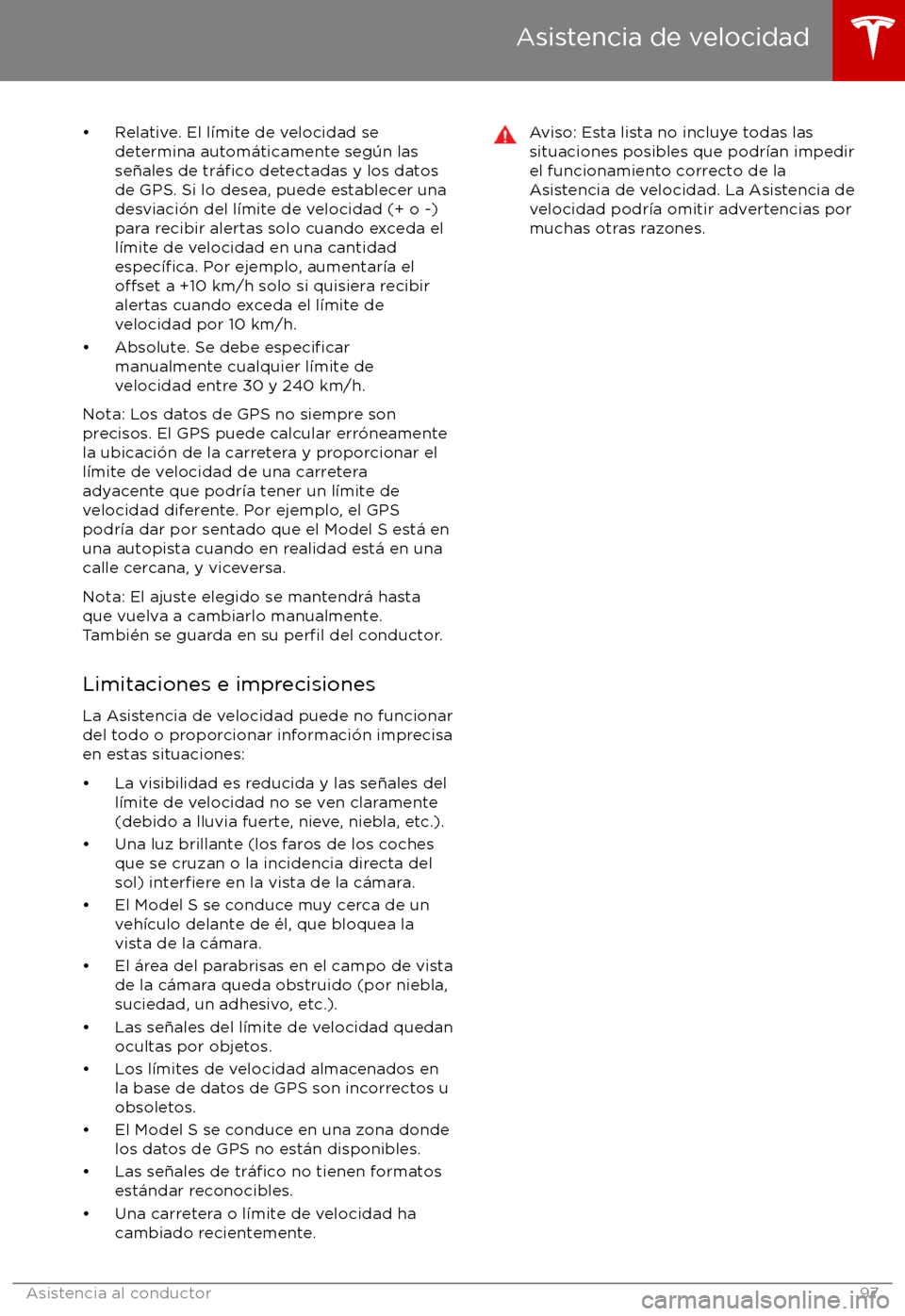 TESLA MODEL S 2017  Manual del propietario (in Spanish) 