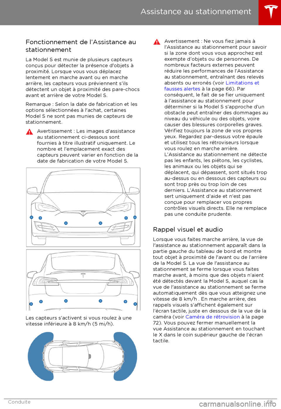 TESLA MODEL S 2017  Manuel du propriétaire (Canada) (in French) Fonctionnement de l