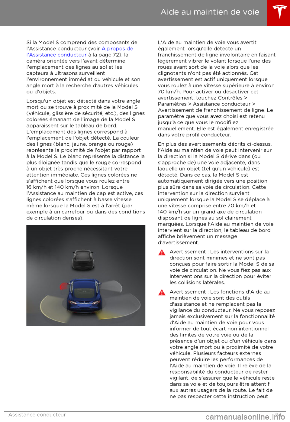 TESLA MODEL S 2017  Manuel du propriétaire (in French) Si la Model S comprend des composants de
l