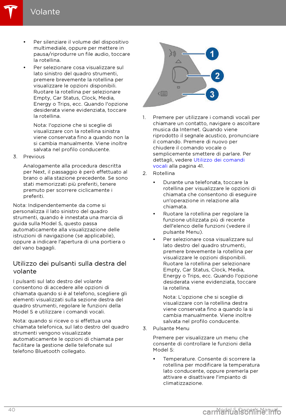 TESLA MODEL S 2017  Manuale del proprietario (in Italian) 