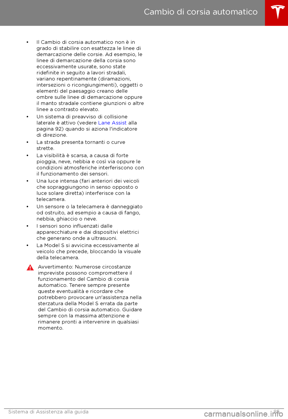 TESLA MODEL S 2017  Manuale del proprietario (in Italian) 
