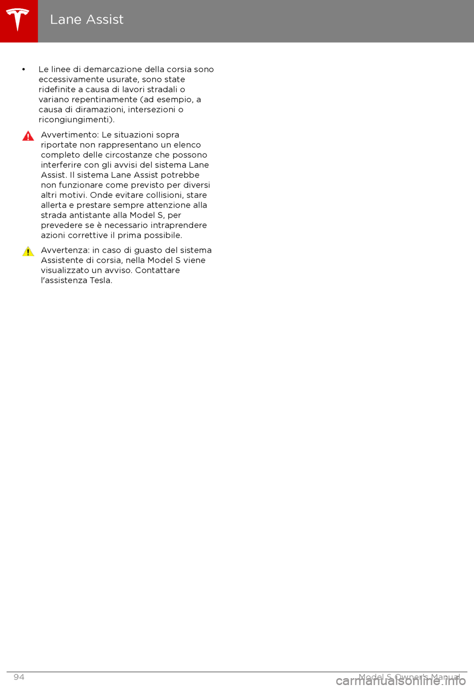 TESLA MODEL S 2017  Manuale del proprietario (in Italian) 