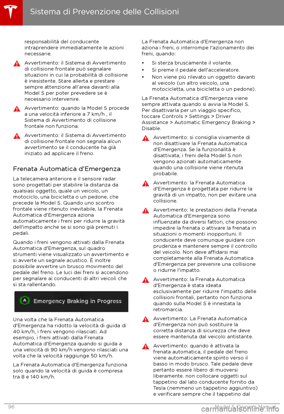 TESLA MODEL S 2017  Manuale del proprietario (in Italian) responsabilit