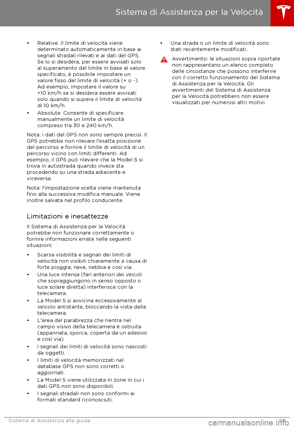 TESLA MODEL S 2017  Manuale del proprietario (in Italian) 