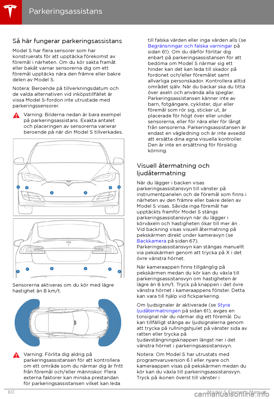 TESLA MODEL S 2017  Ägarmanual (in Swedish)  S