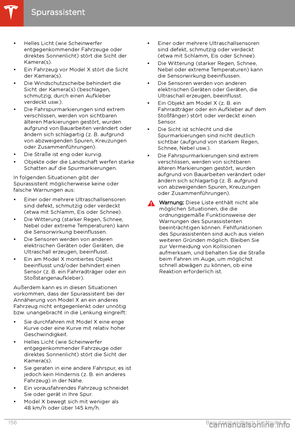 TESLA MODEL X 2020  Betriebsanleitung (in German) 