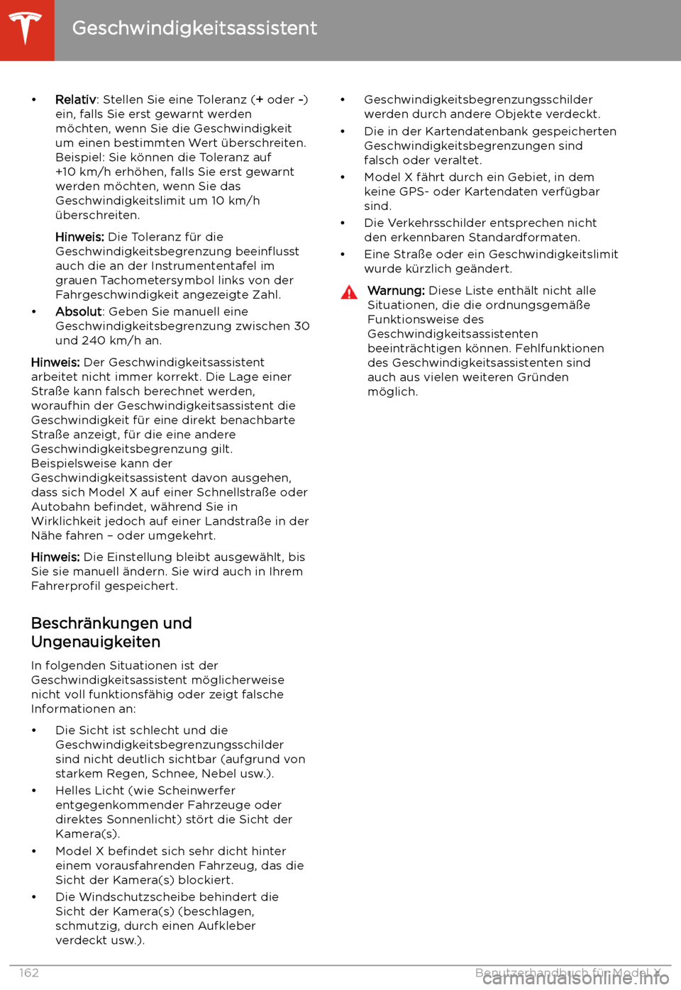 TESLA MODEL X 2020  Betriebsanleitung (in German) 