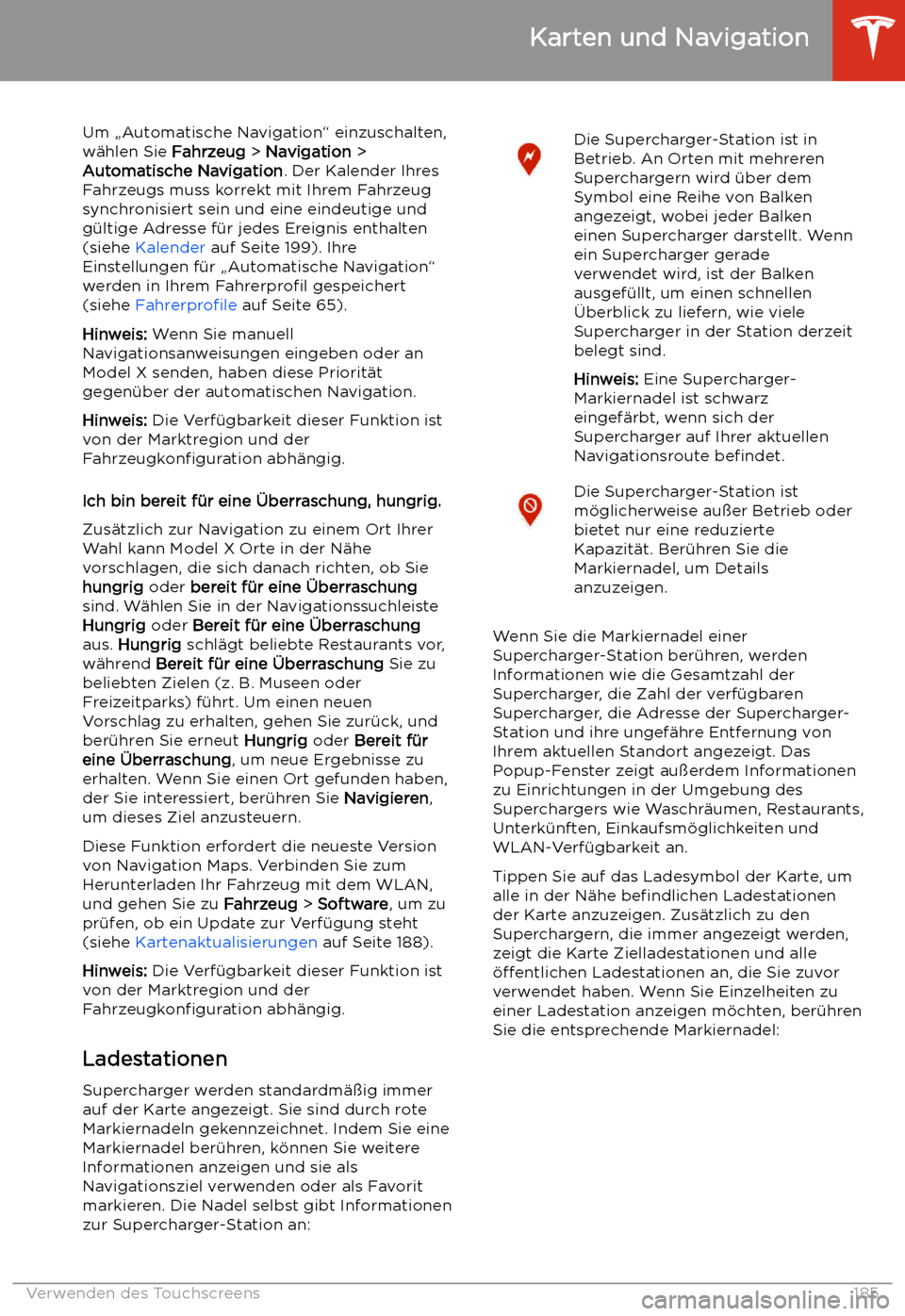 TESLA MODEL X 2020  Betriebsanleitung (in German) Um 