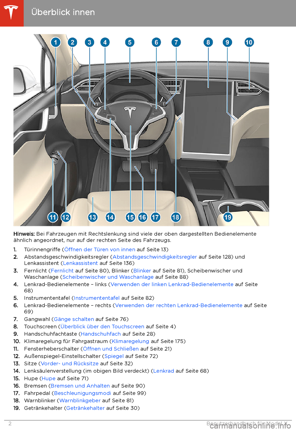 TESLA MODEL X 2020  Betriebsanleitung (in German) 
