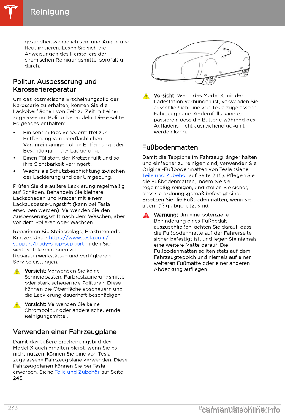 TESLA MODEL X 2020  Betriebsanleitung (in German) gesundheitssch