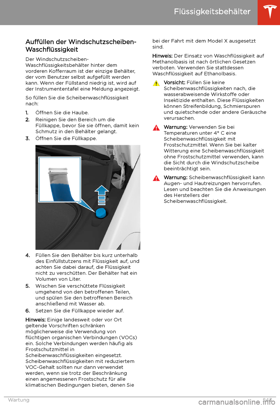 TESLA MODEL X 2020  Betriebsanleitung (in German) Auff