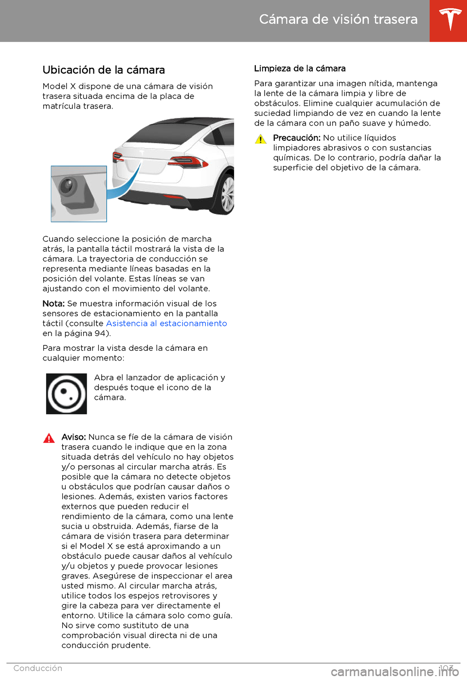 TESLA MODEL X 2020  Manual del propietario (in Spanish) C