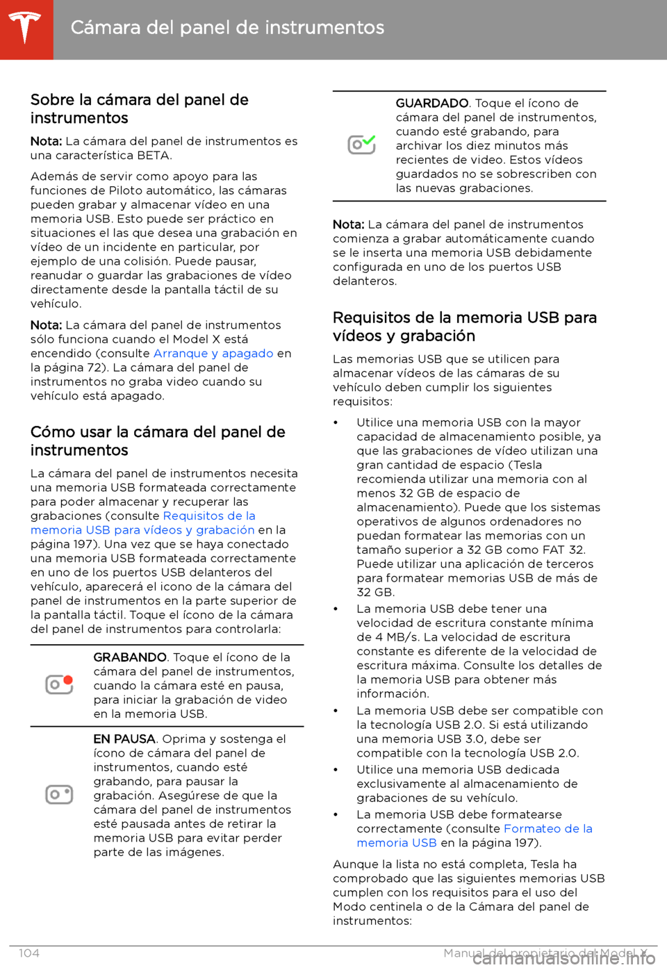 TESLA MODEL X 2020  Manual del propietario (in Spanish) C