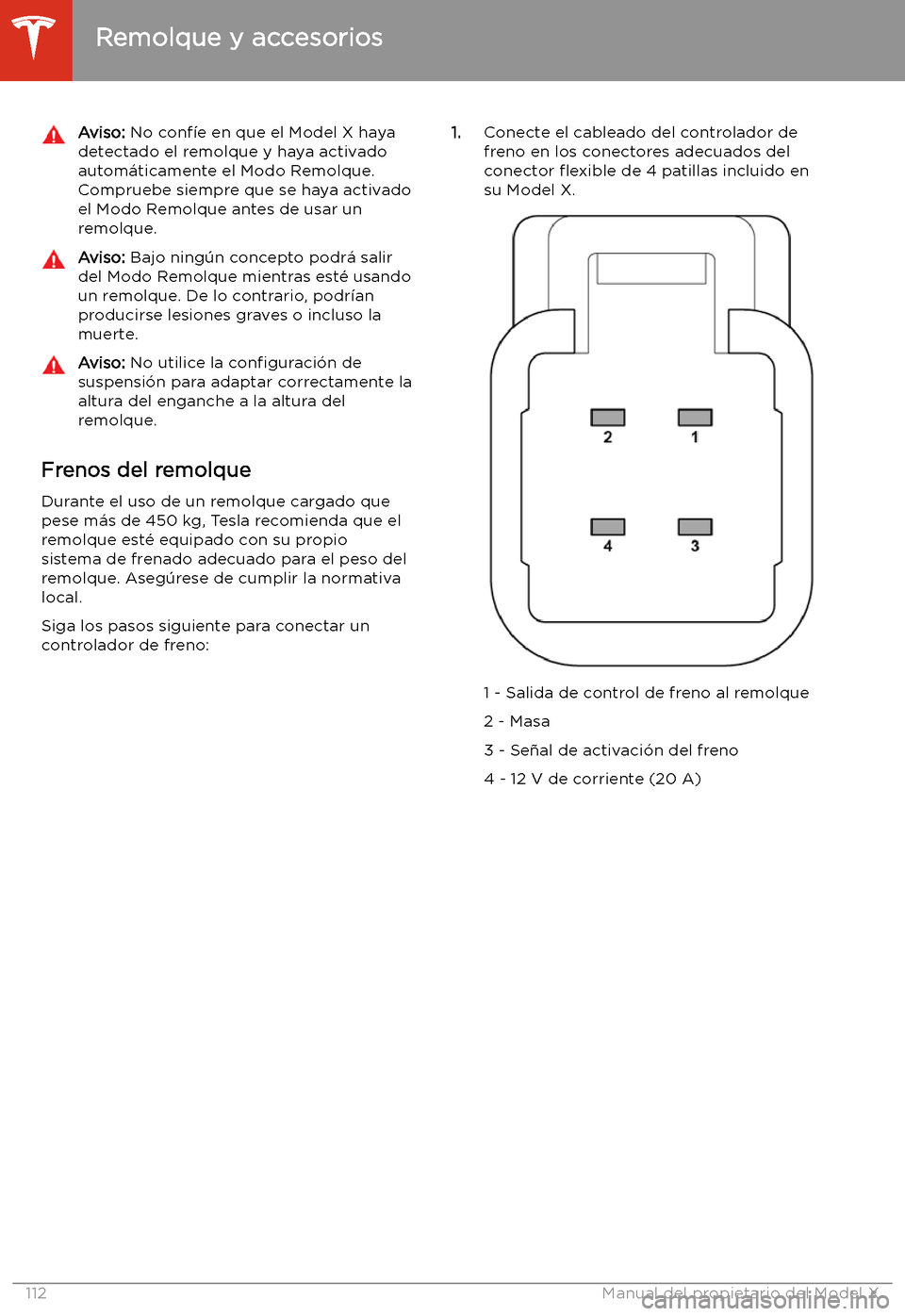 TESLA MODEL X 2020  Manual del propietario (in Spanish) Aviso: No conf