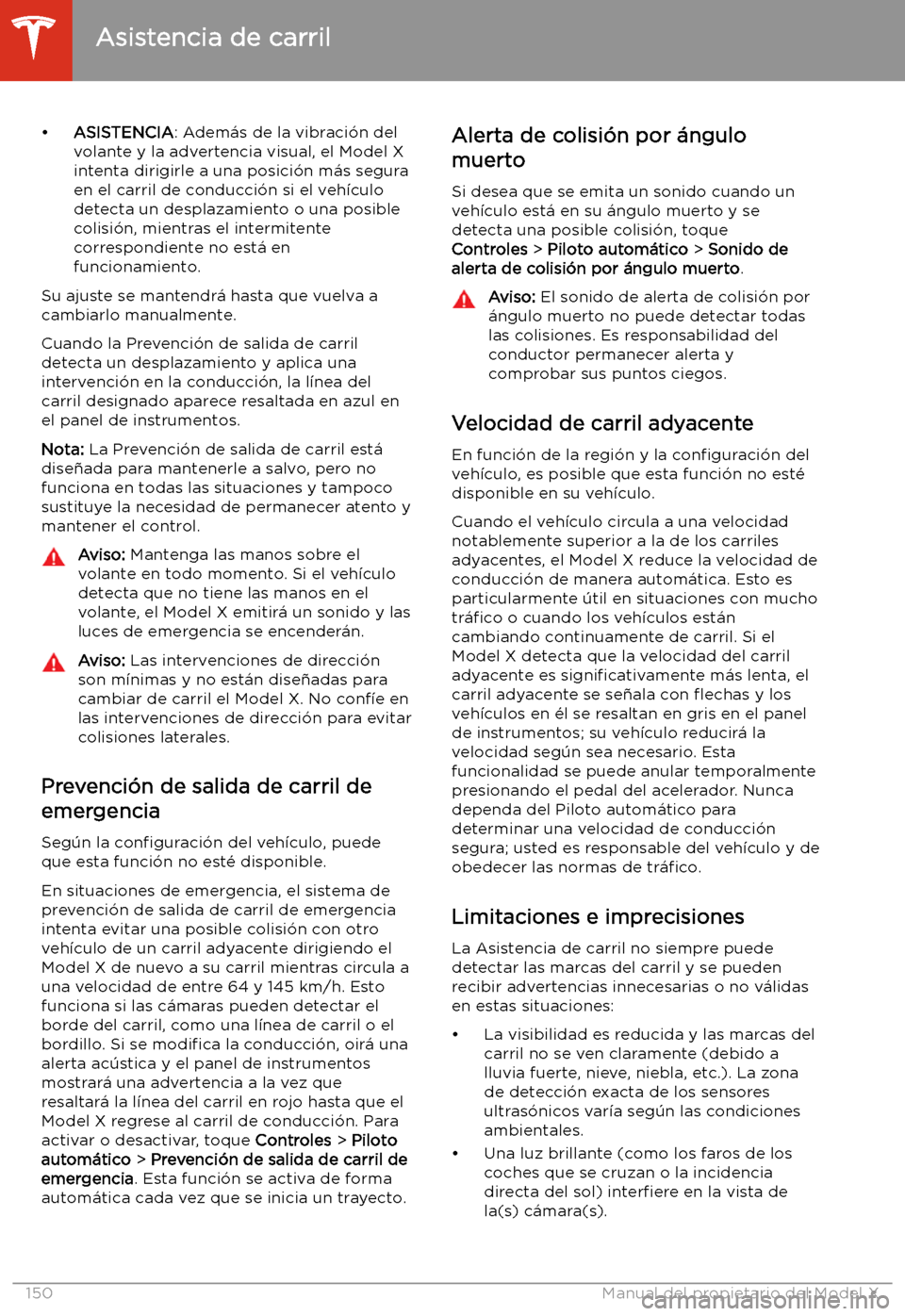 TESLA MODEL X 2020  Manual del propietario (in Spanish) 