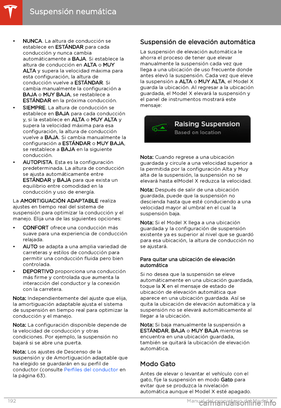 TESLA MODEL X 2020  Manual del propietario (in Spanish) 