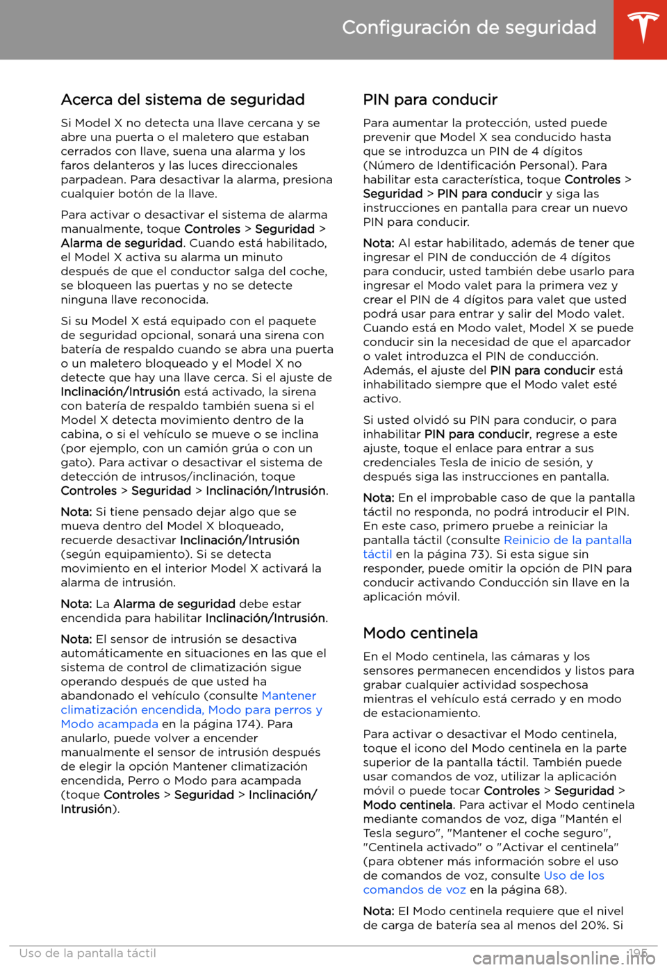 TESLA MODEL X 2020  Manual del propietario (in Spanish) Con