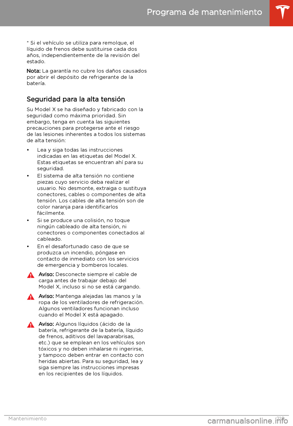 TESLA MODEL X 2020  Manual del propietario (in Spanish) * Si el veh