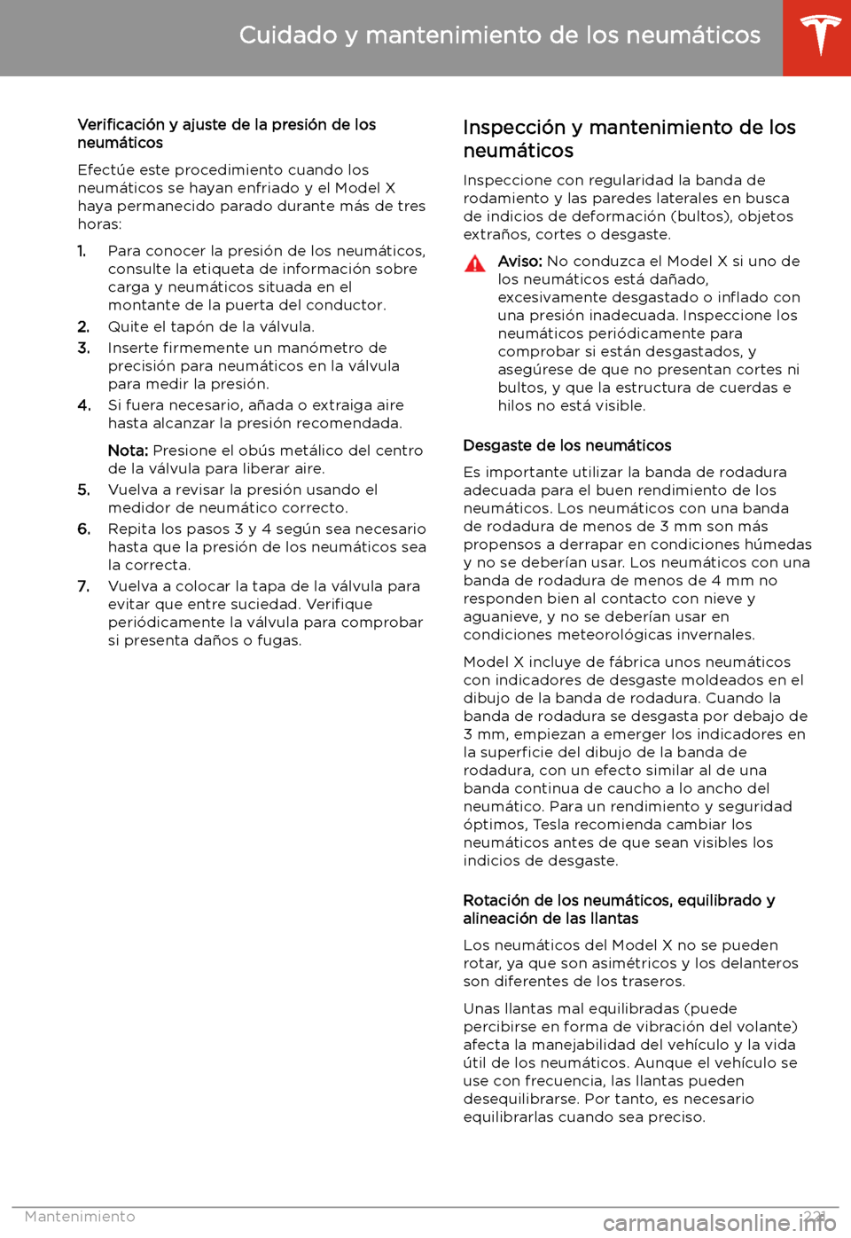 TESLA MODEL X 2020  Manual del propietario (in Spanish) Veri
