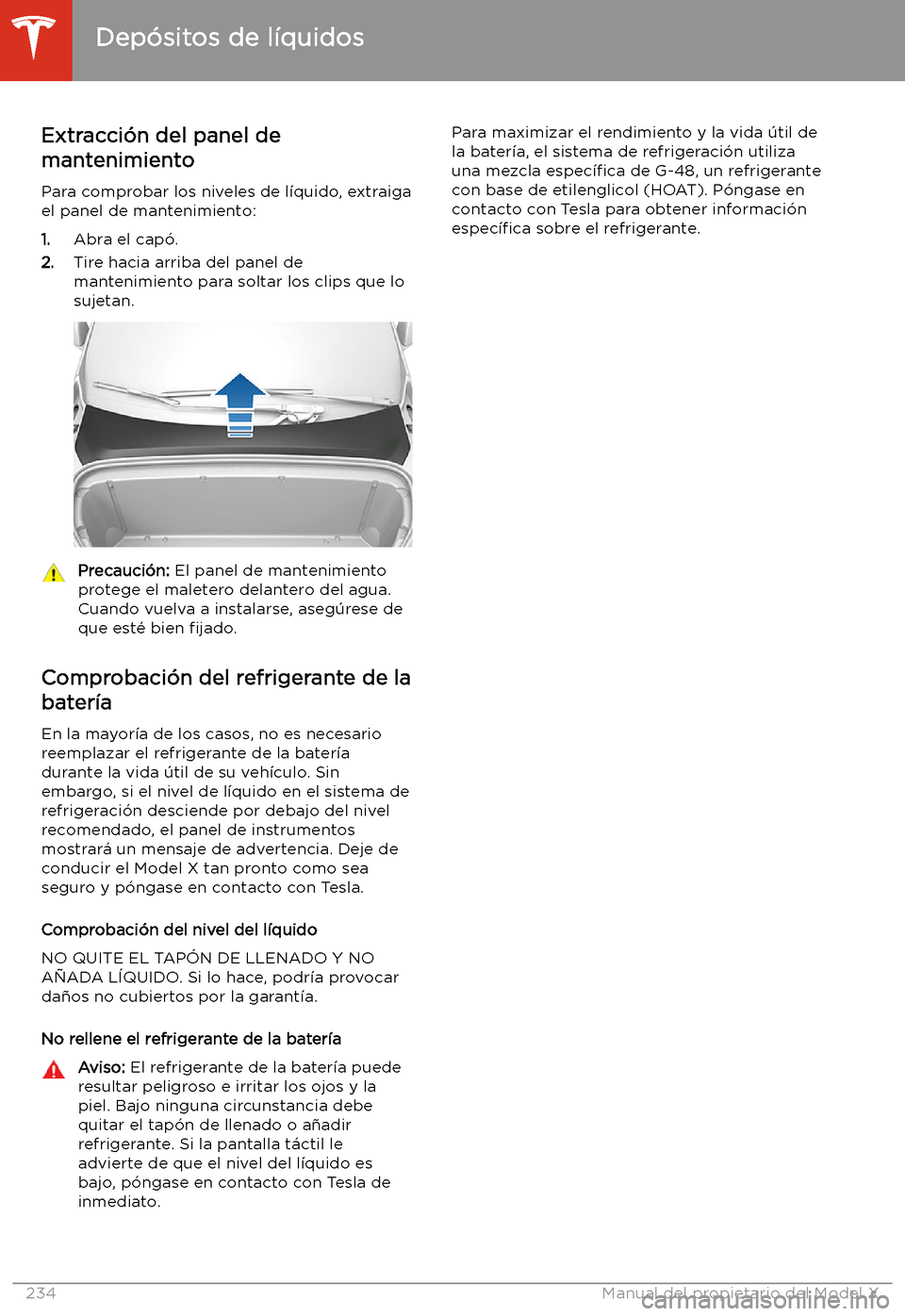 TESLA MODEL X 2020  Manual del propietario (in Spanish) Dep