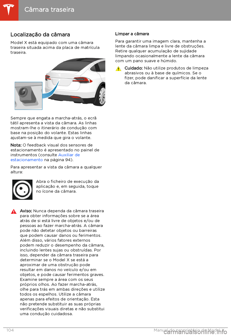 TESLA MODEL X 2020  Manual do proprietário (in Portuguese)  C