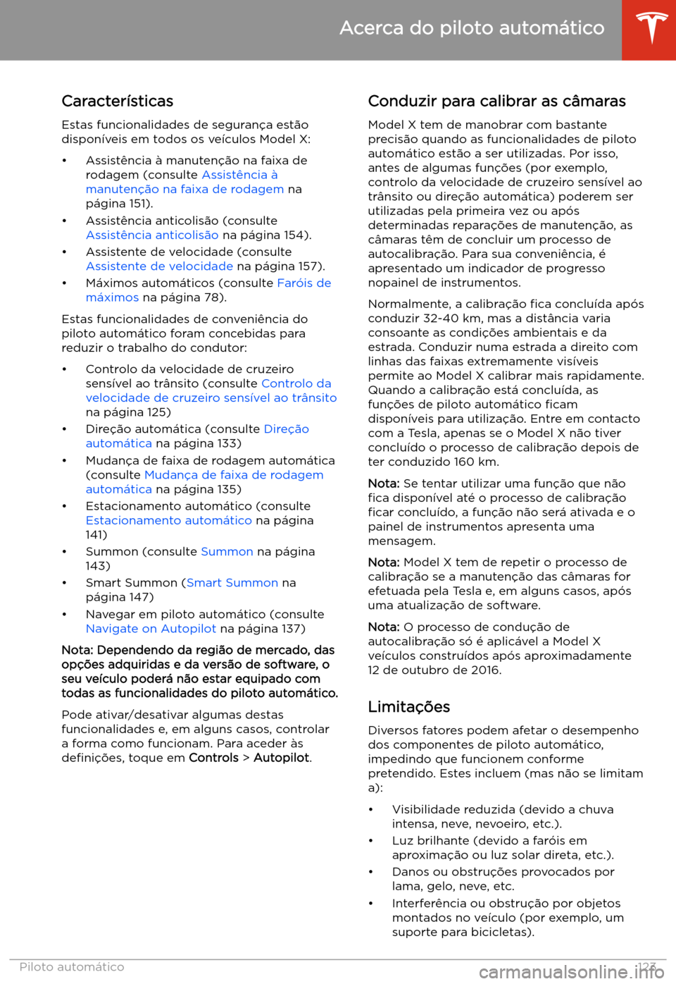 TESLA MODEL X 2020  Manual do proprietário (in Portuguese)  Caracter