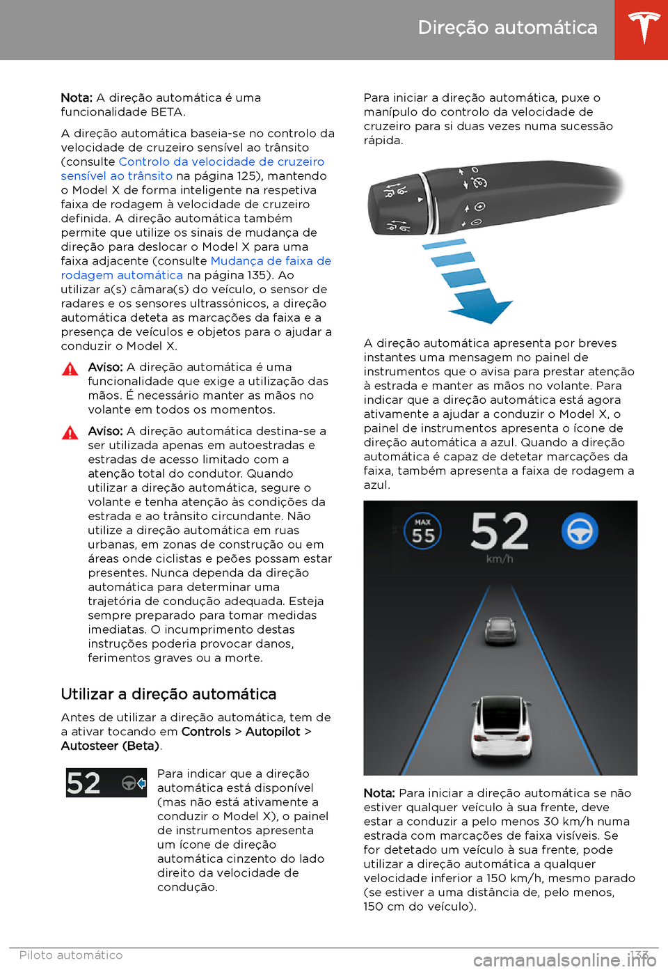 TESLA MODEL X 2020  Manual do proprietário (in Portuguese)  Dire
