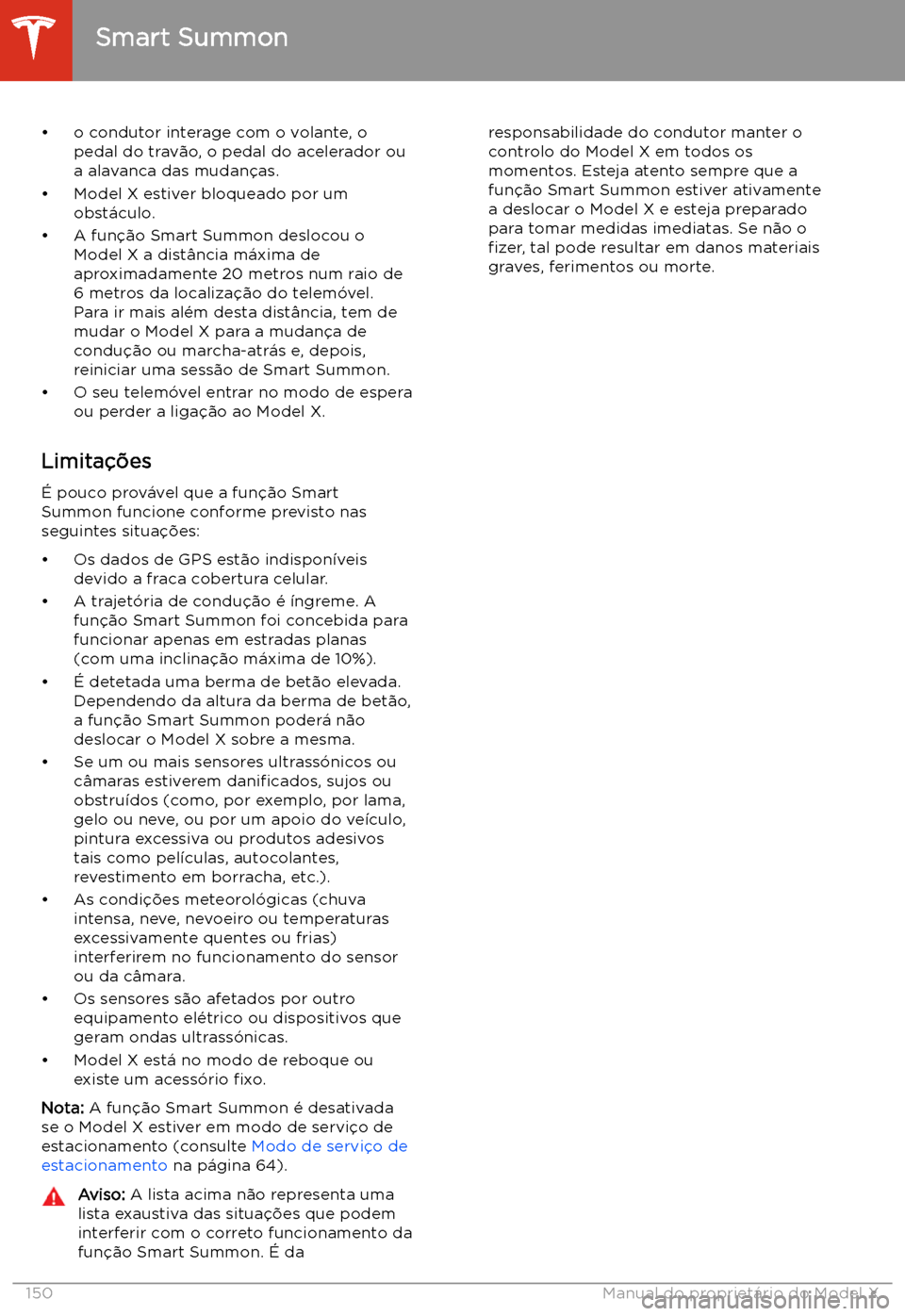 TESLA MODEL X 2020  Manual do proprietário (in Portuguese)  