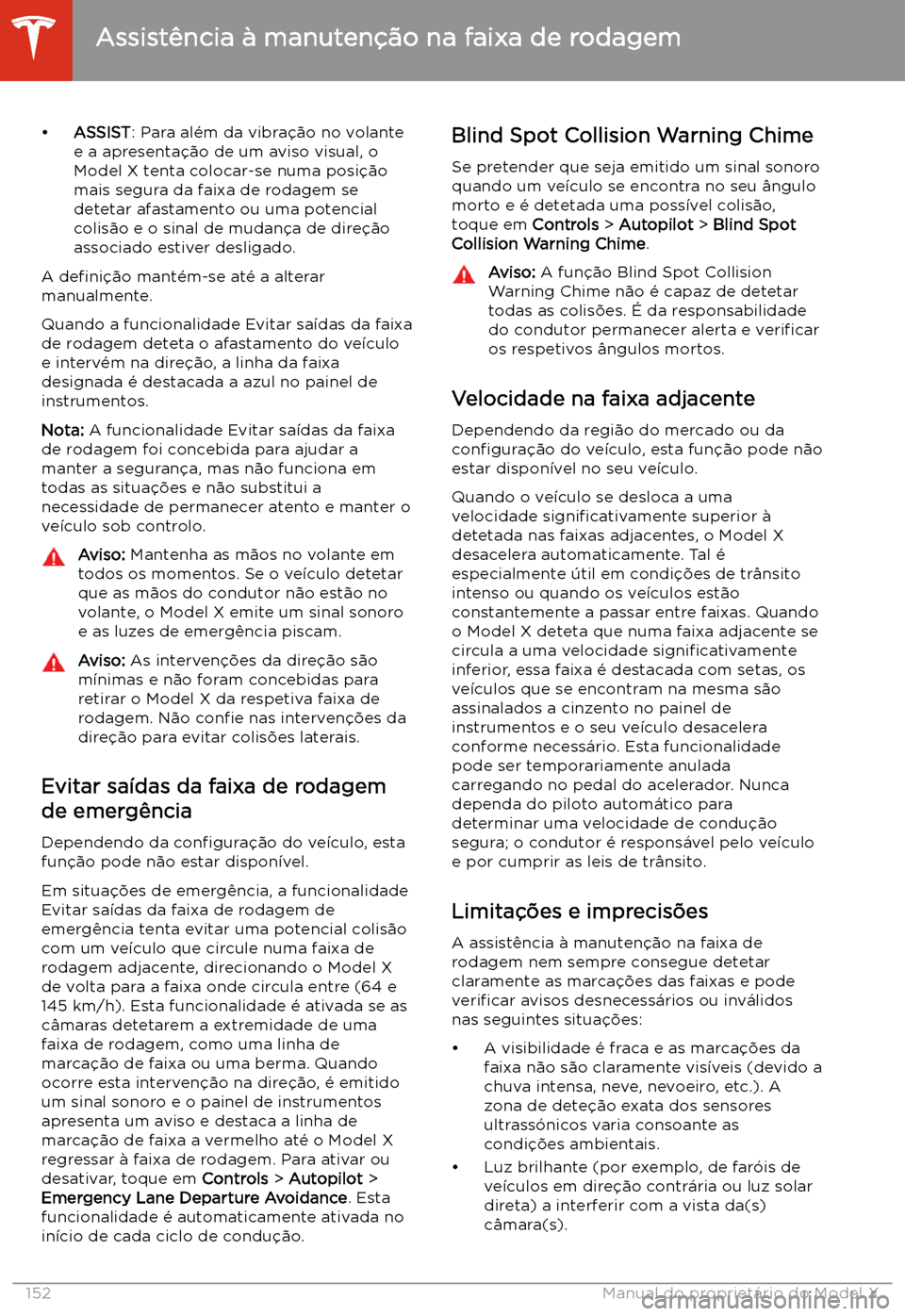 TESLA MODEL X 2020  Manual do proprietário (in Portuguese)  