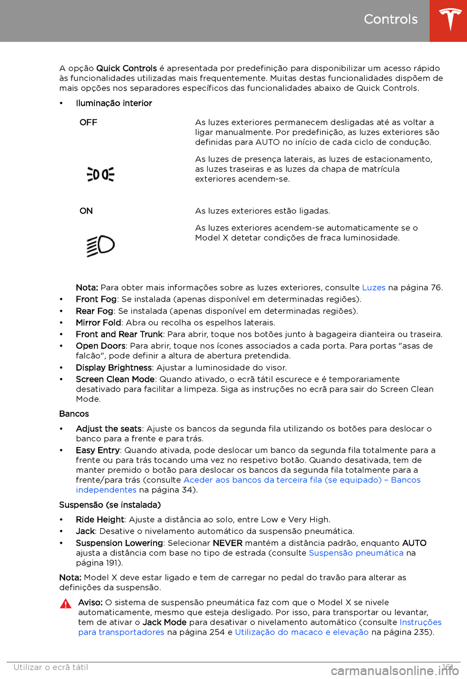TESLA MODEL X 2020  Manual do proprietário (in Portuguese)  A op