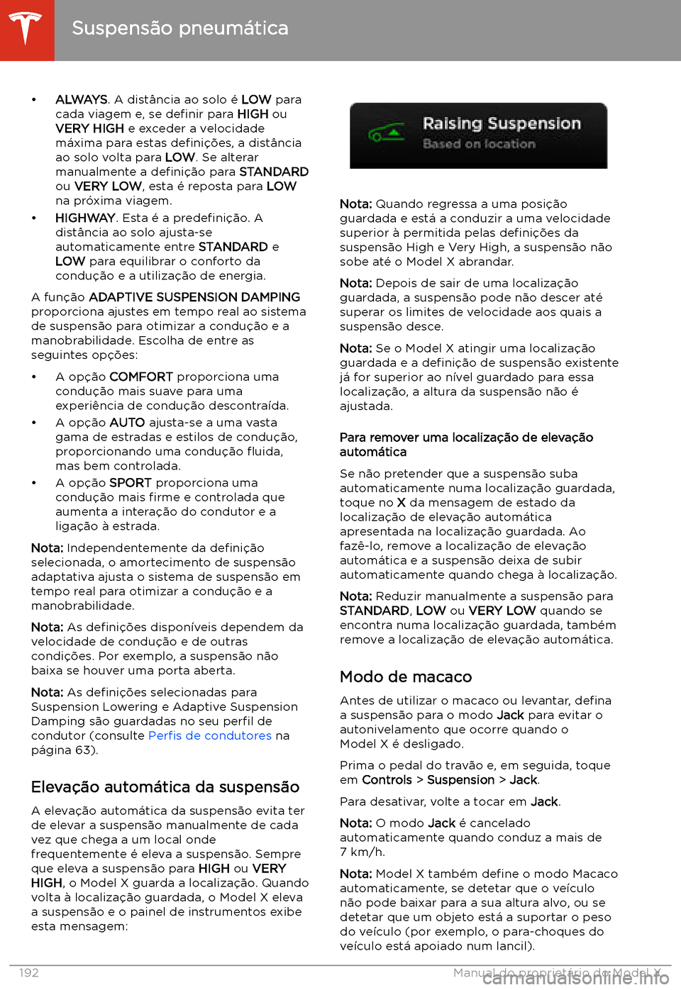 TESLA MODEL X 2020  Manual do proprietário (in Portuguese)  