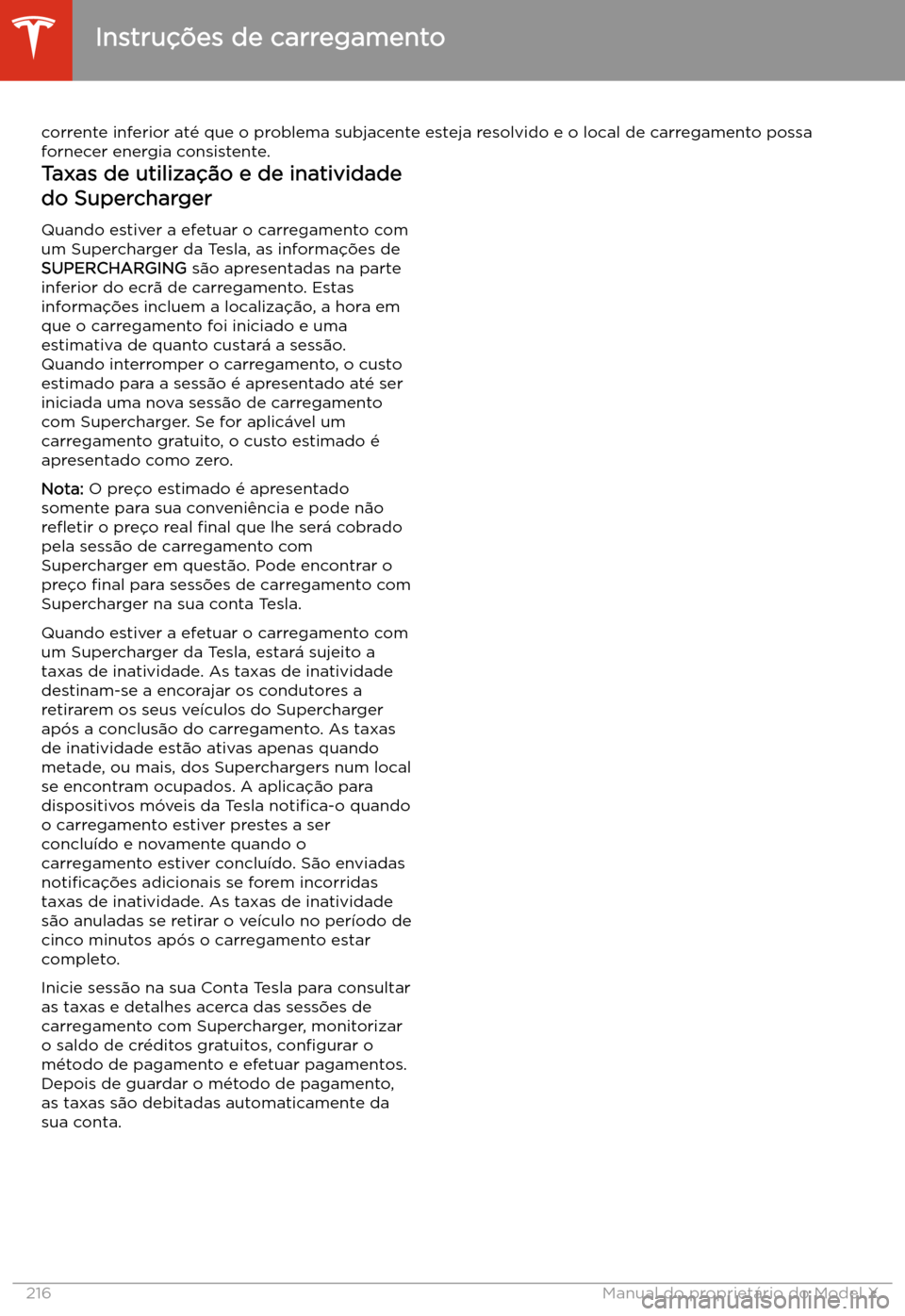 TESLA MODEL X 2020  Manual do proprietário (in Portuguese)  corrente inferior at