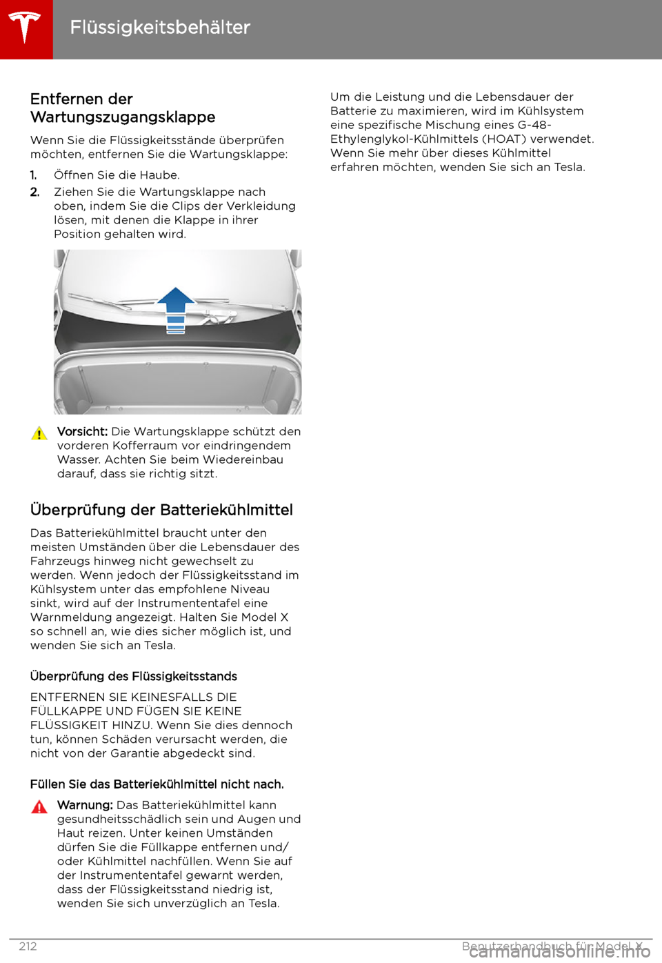 TESLA MODEL X 2019  Betriebsanleitung (in German)  Fl