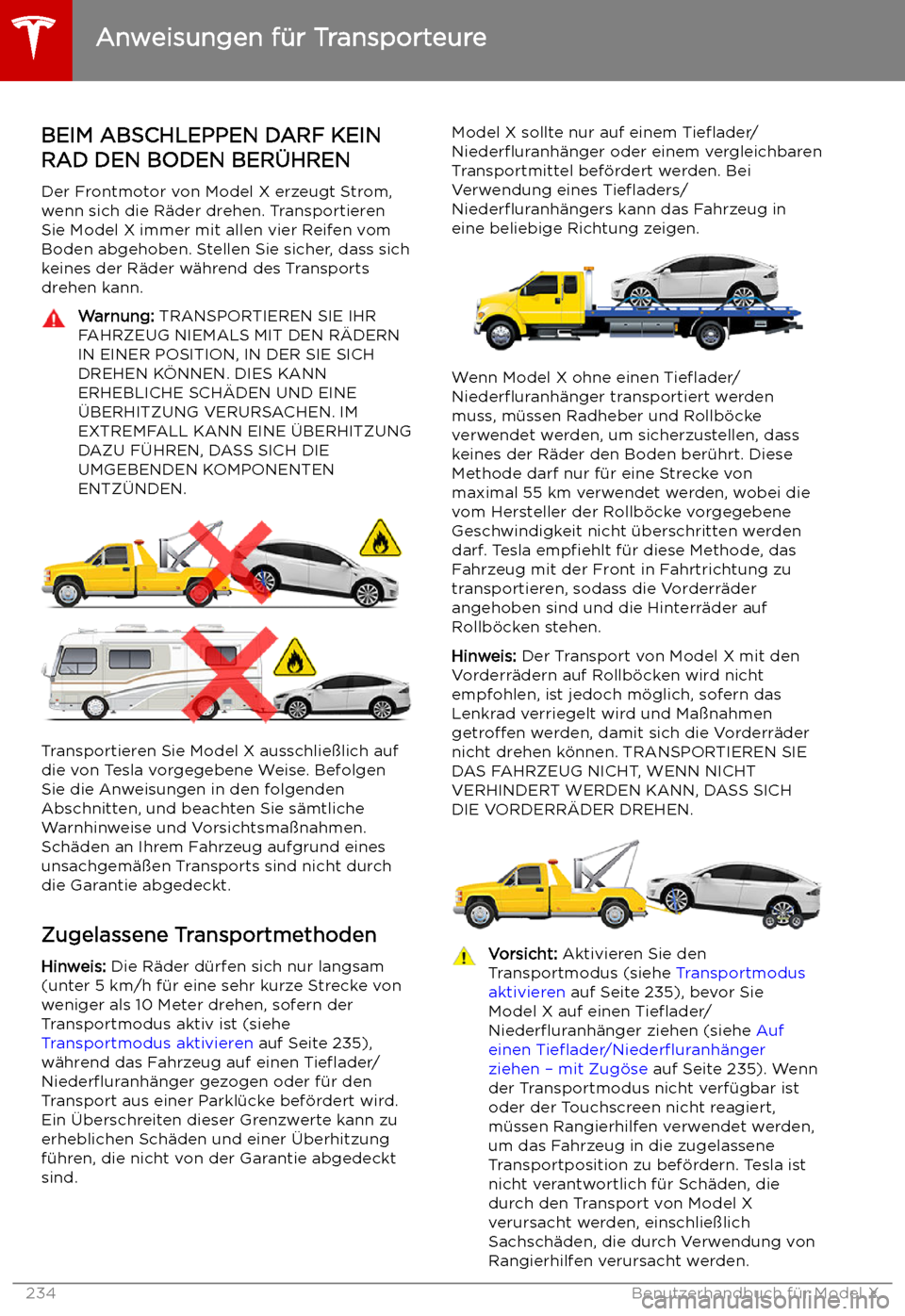 TESLA MODEL X 2019  Betriebsanleitung (in German)  Anweisungen f