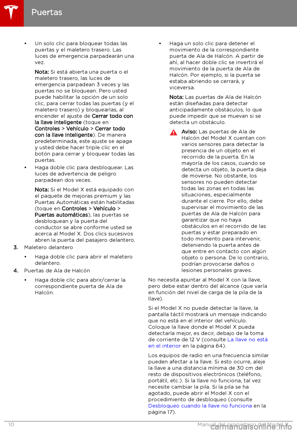 TESLA MODEL X 2019   Manual del propietario (in Spanish) 
