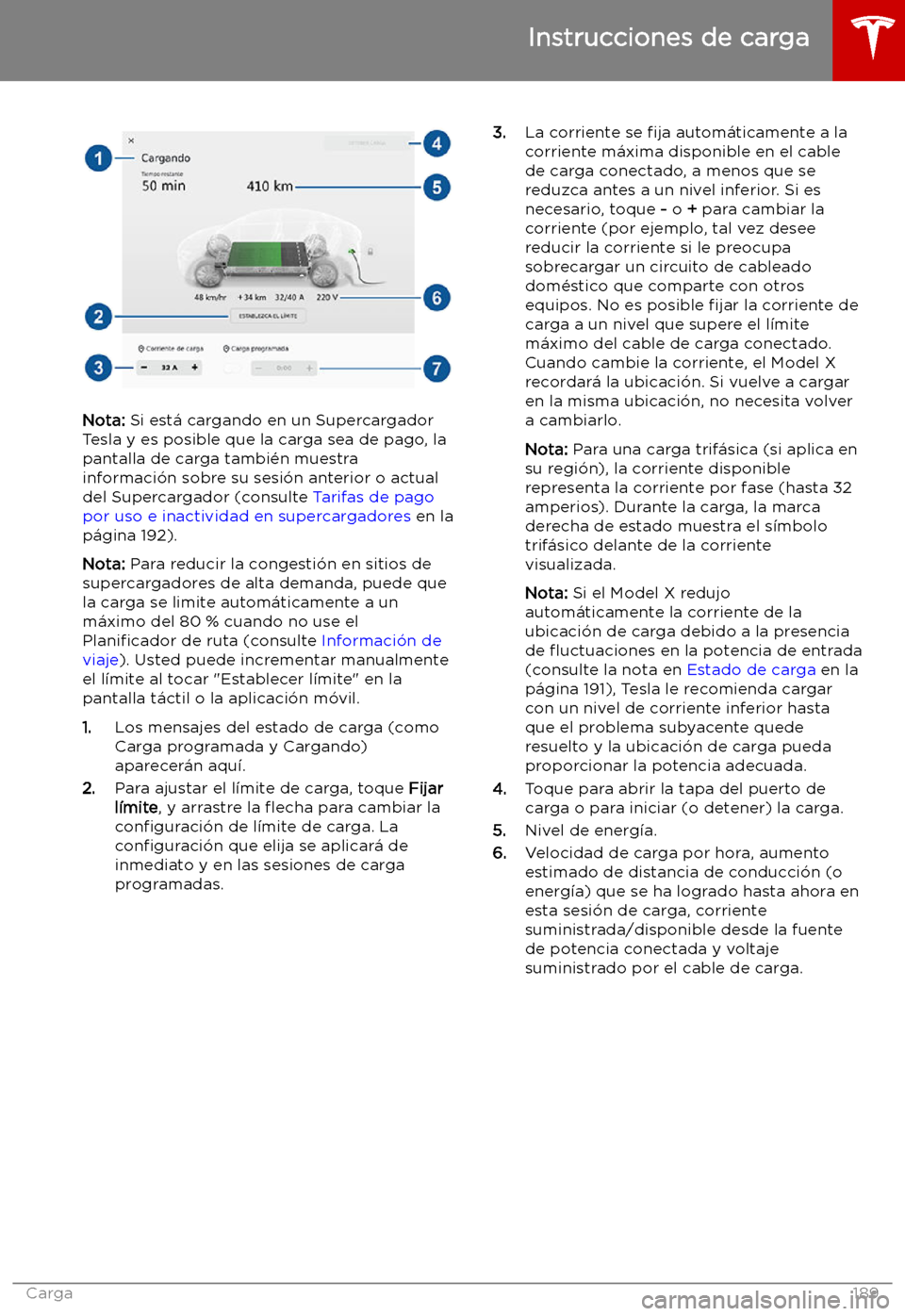 TESLA MODEL X 2019   Manual del propietario (in Spanish) Nota: Si est