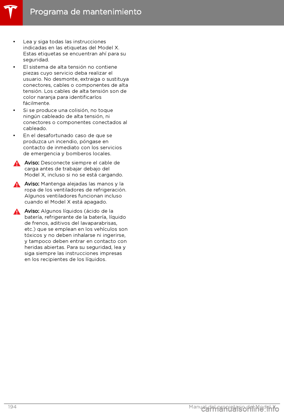 TESLA MODEL X 2019   Manual del propietario (in Spanish) 