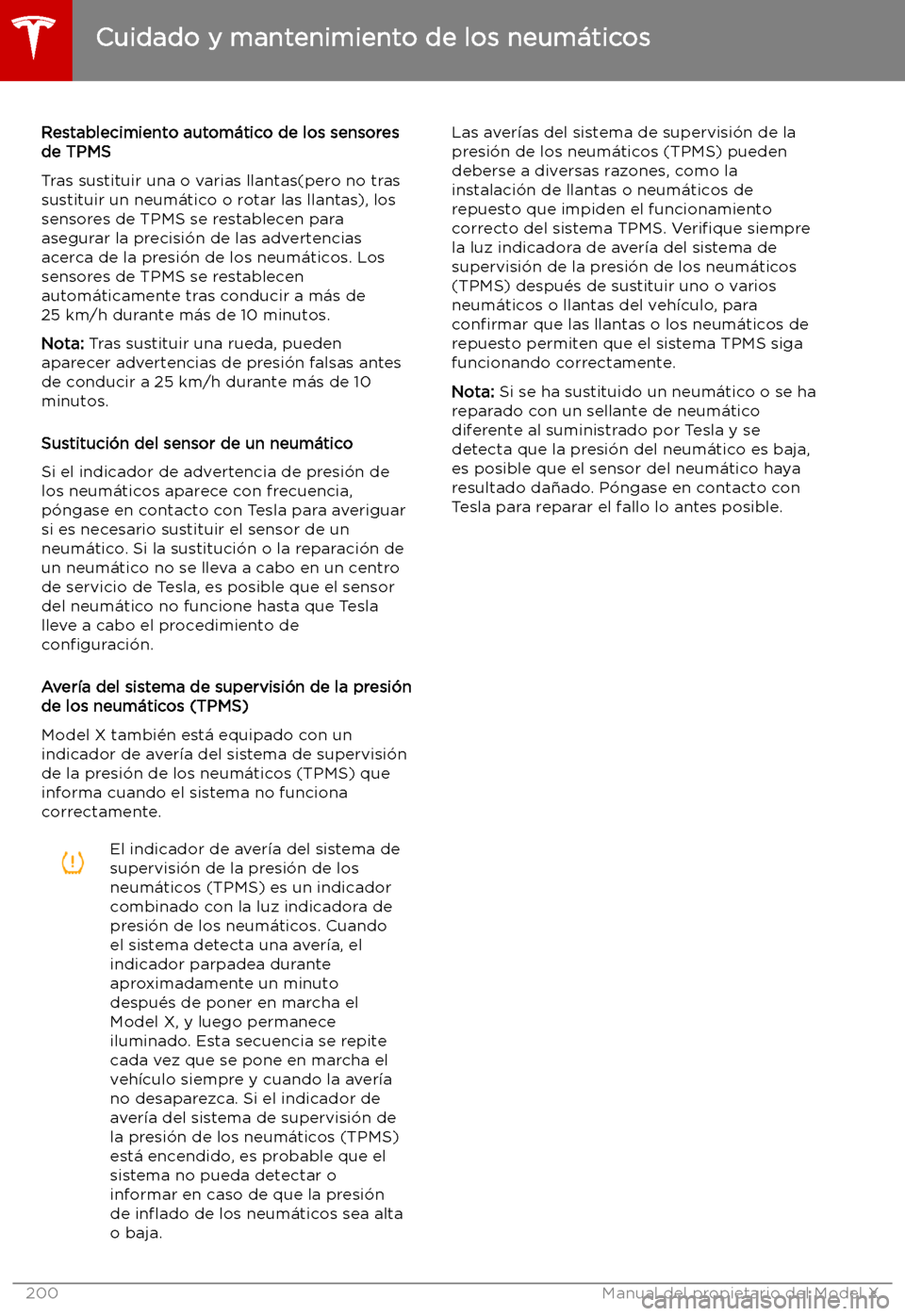 TESLA MODEL X 2019   Manual del propietario (in Spanish) Restablecimiento autom