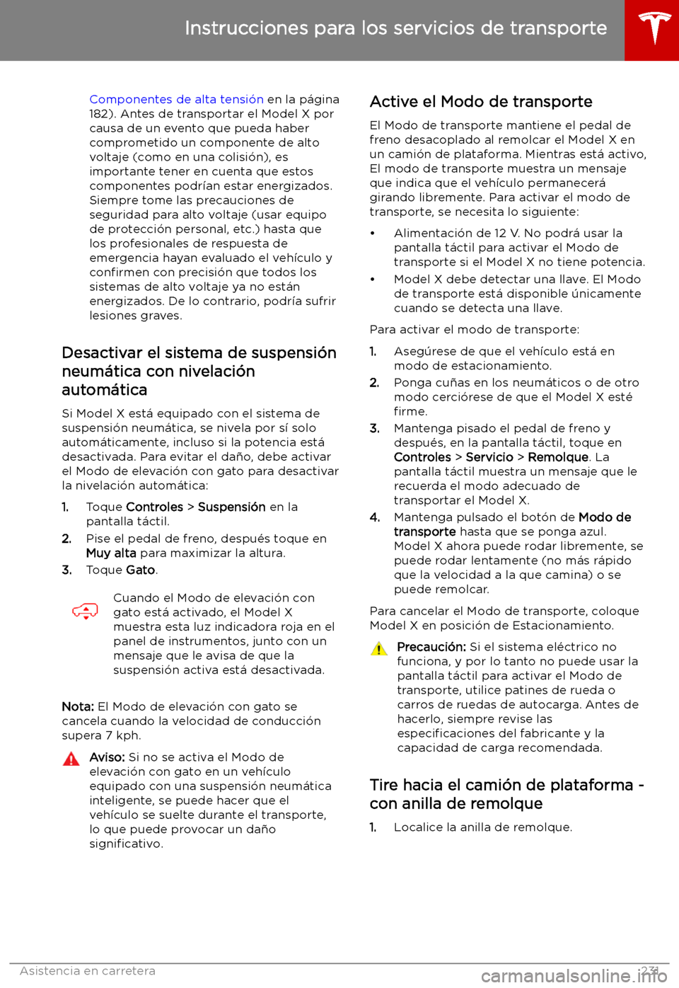 TESLA MODEL X 2019   Manual del propietario (in Spanish) Componentes de alta tensi
