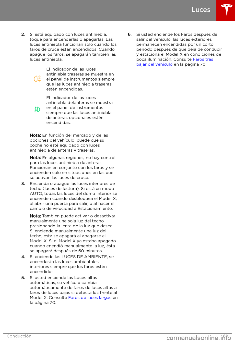 TESLA MODEL X 2019   Manual del propietario (in Spanish) 2.Si est