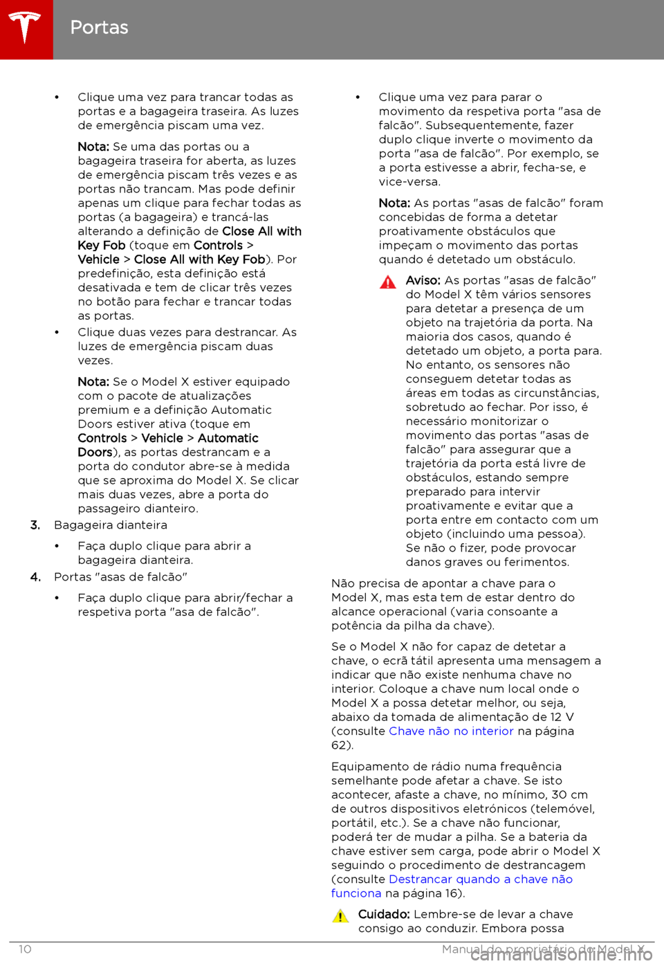 TESLA MODEL X 2019  Manual do proprietário (in Portuguese) 