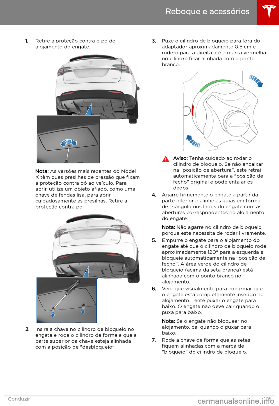 TESLA MODEL X 2019  Manual do proprietário (in Portuguese) 1.Retire a prote